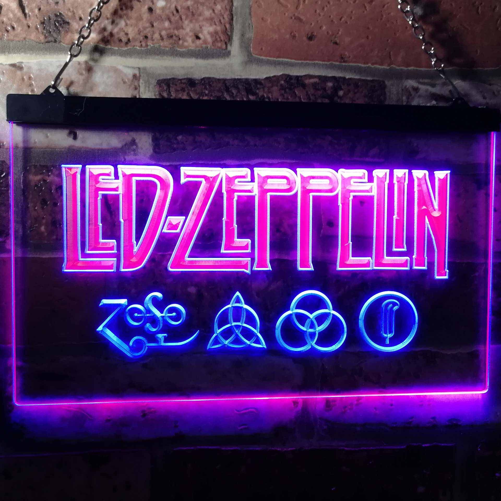 Led Zeppelin Logo 1 Dual LED Neon Light Sign